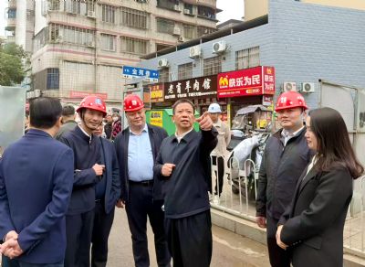 郴州市委常委、副市长彭生智赴公司南塔街道内涝管网项目调研指导